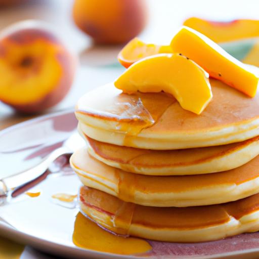 peach and mango pancakes