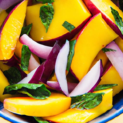 peach and mango salad