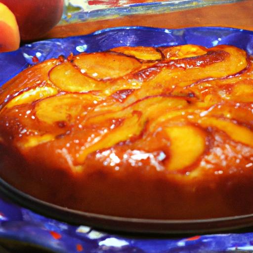 peach and mango upside down cake