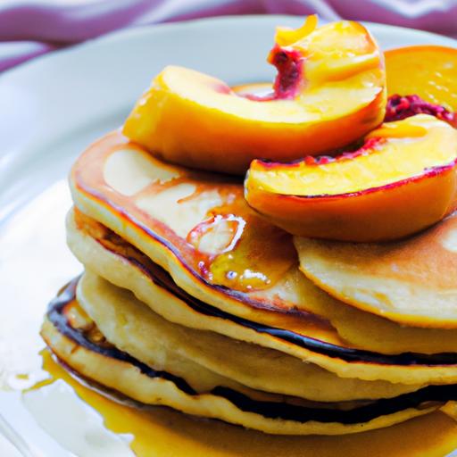 peach and nectarine pancakes