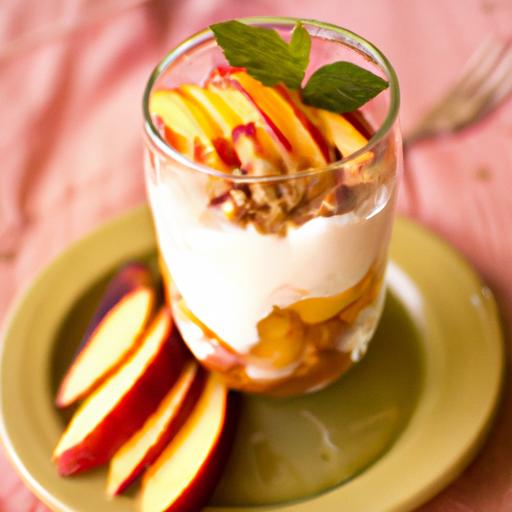 peach and nectarine parfait