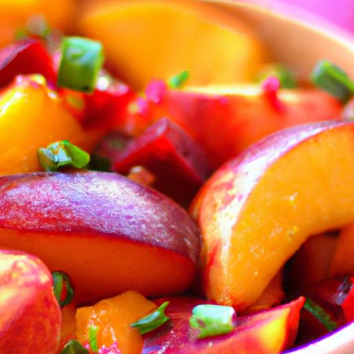 peach and nectarine salsa