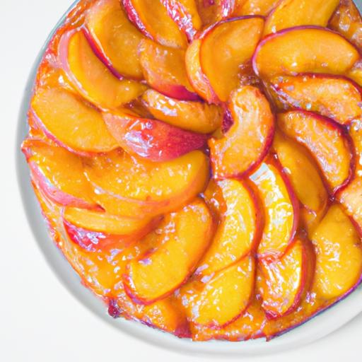 peach and nectarine upside down cake