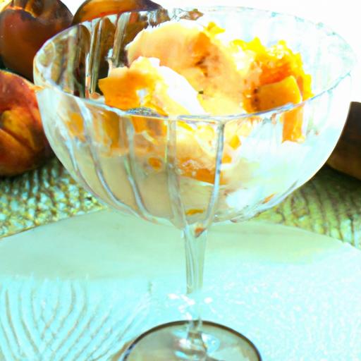 peach and plum ice cream