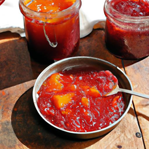 peach and plum jam