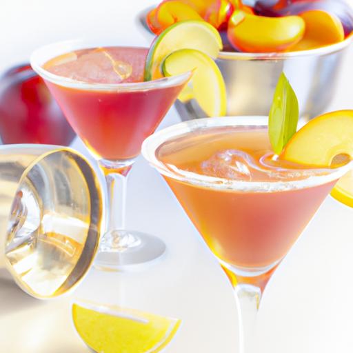 peach and plum martini