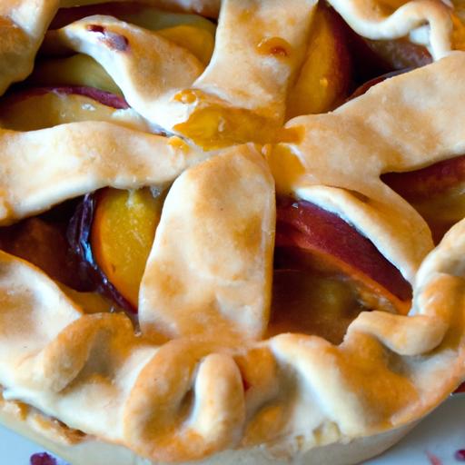 peach and plum pie