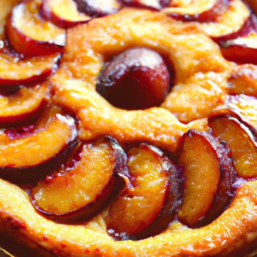 peach and plum upside down cake