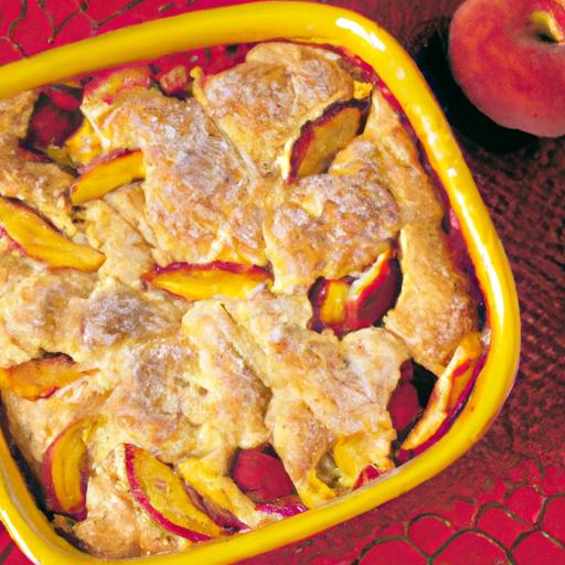 Peach and Raspberry Cobbler