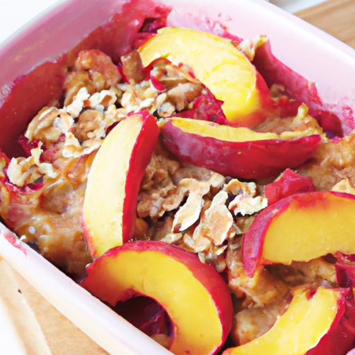 Peach and Raspberry Crisp