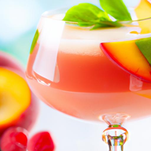 peach and raspberry daiquiri