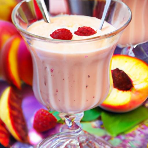 Peach and Raspberry Milkshake