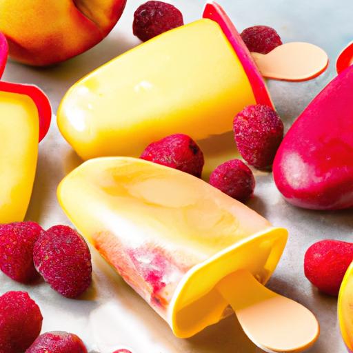 Peach and Raspberry Popsicles