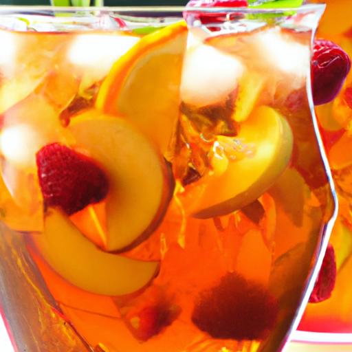 Peach and Raspberry Sangria