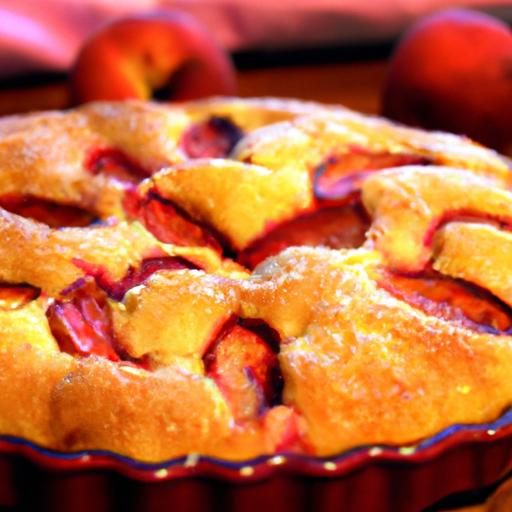 peach and raspberry upside down cake