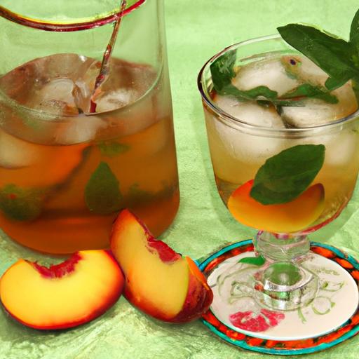 peach mint iced tea