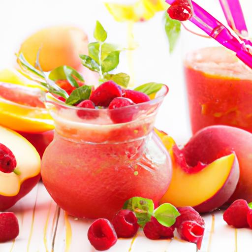 peach raspberry cooler