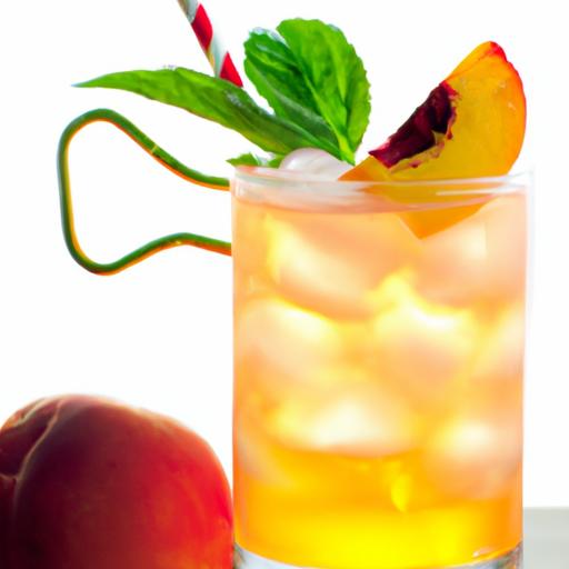 peach whiskey smash