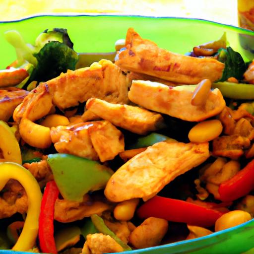 peanut chicken stir fry