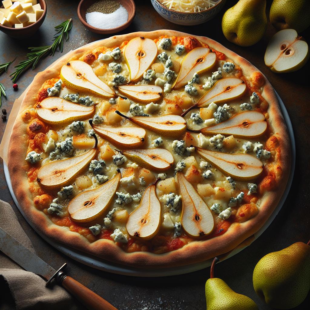 Pear and Gorgonzola Pizza