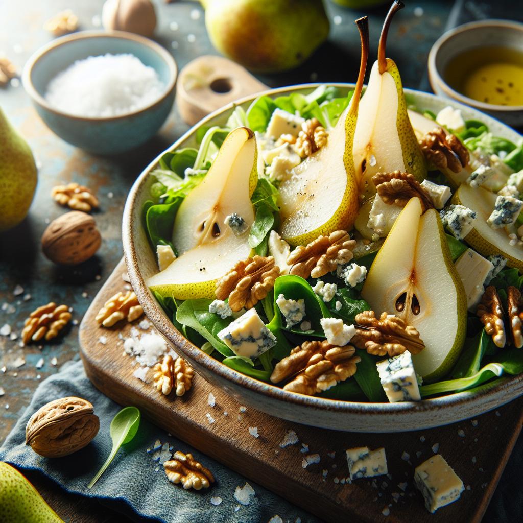 Pear and Roquefort Cheese Salad