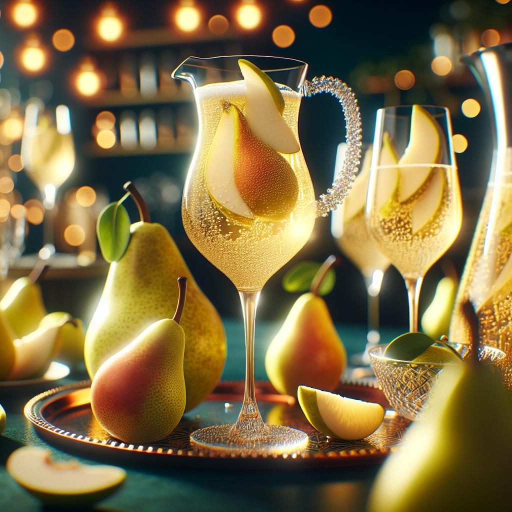 pear prosecco cocktail