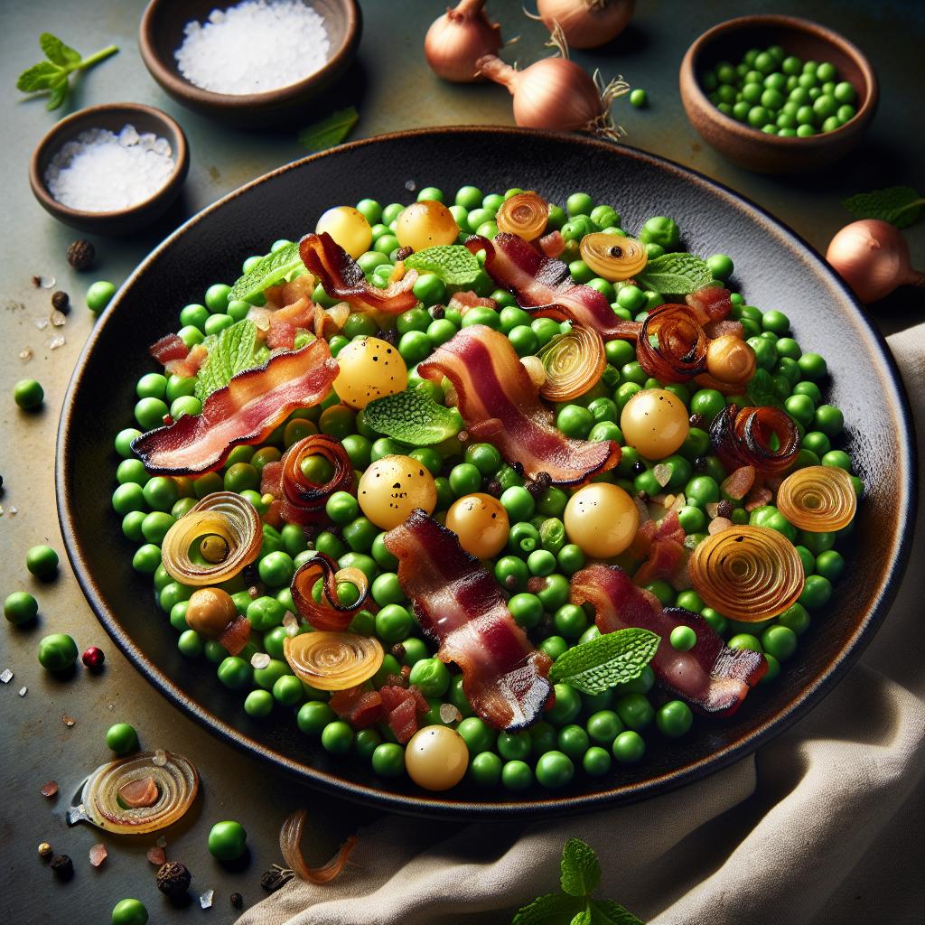 peas with bacon and pearl onions