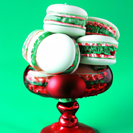 peppermint macarons