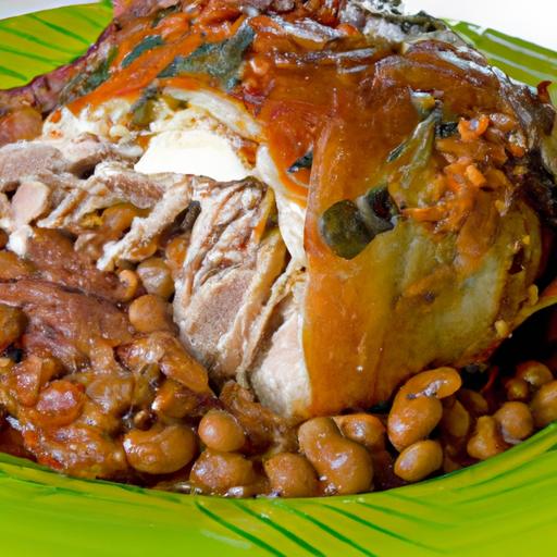 Pernil Relleno de Moros Y Cristianos