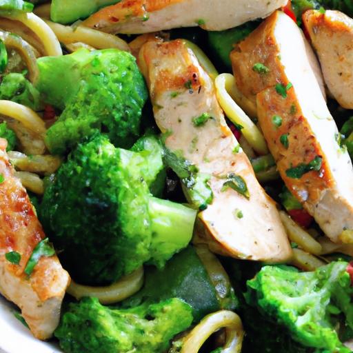 pesto chicken and vegetable stir fry