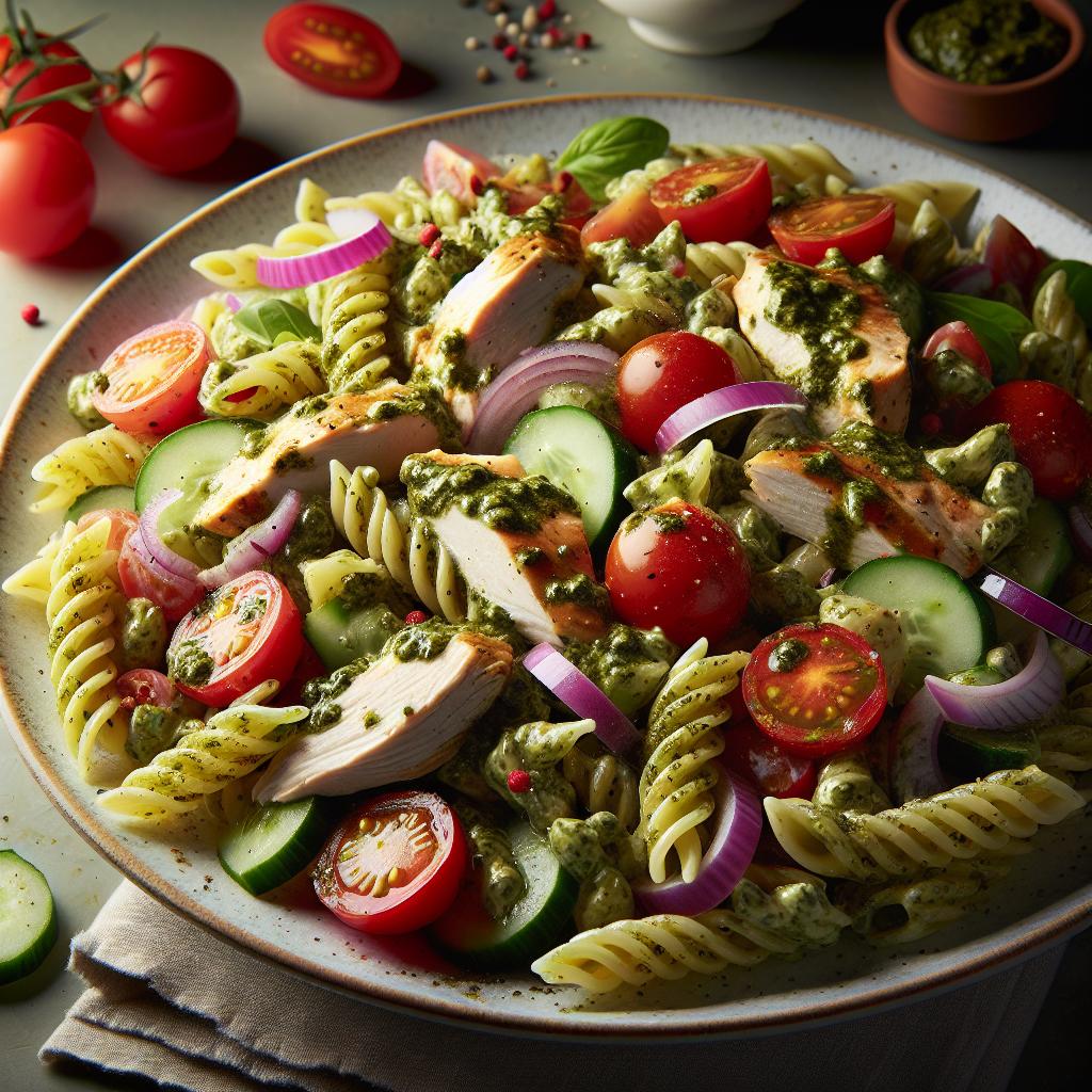 Pesto Chicken Pasta Salad