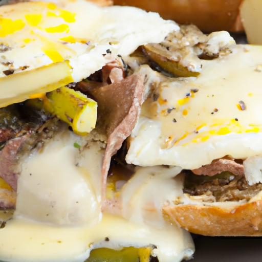 philly cheesesteak eggs benedict