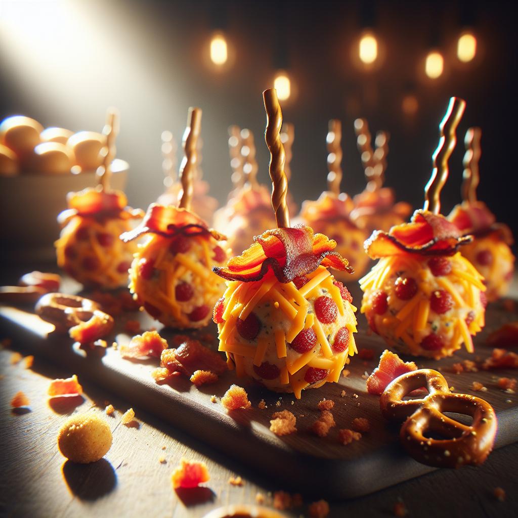 pimento cheese and bacon mini cheese ball bites