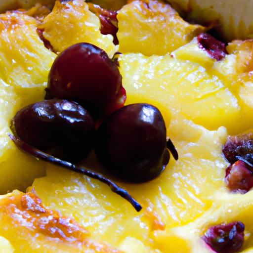 Pineapple and Cherry Clafoutis