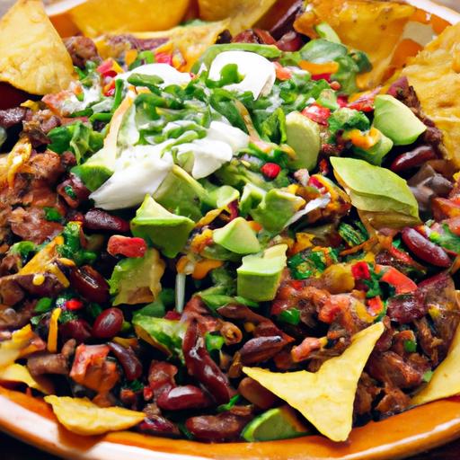 Pinto Bean and Beef Nachos