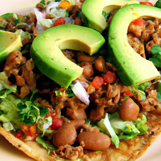 Pinto Bean and Beef Tostadas