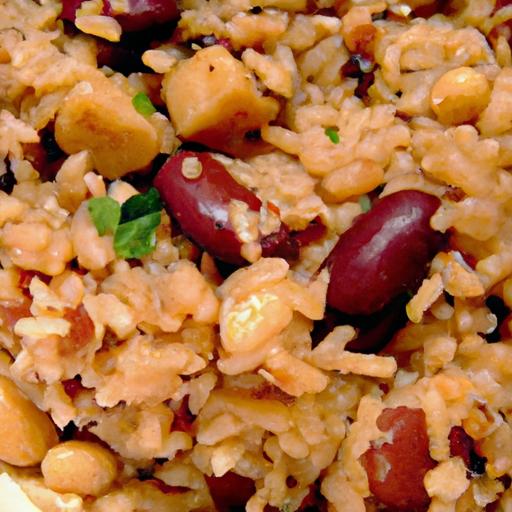 pinto bean and brown rice pilaf