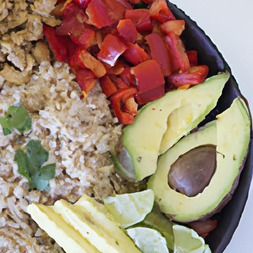 pinto bean and chicken burrito bowls