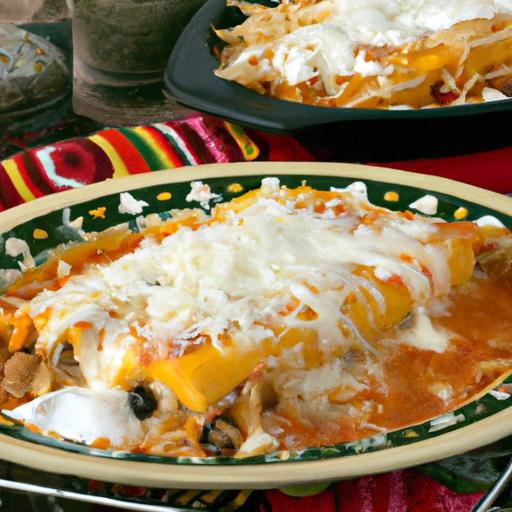 pinto bean and chicken enchilada casserole