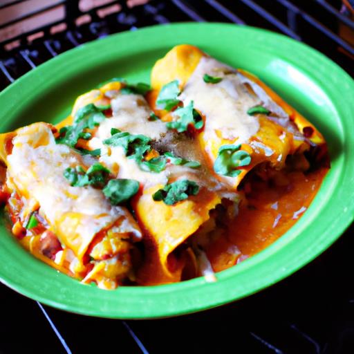 pinto bean and chicken enchiladas