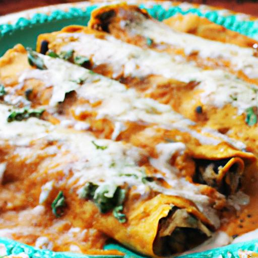 pinto bean and spinach enchiladas