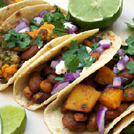 pinto bean and sweet potato tacos