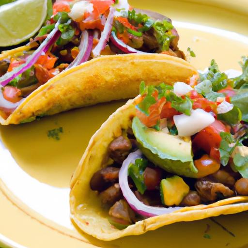 pinto bean and vegetable tacos