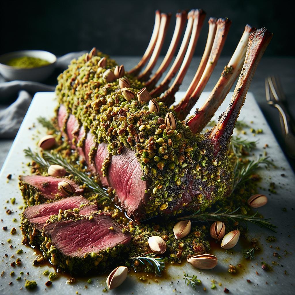 Pistachio Crusted Rack of Venison