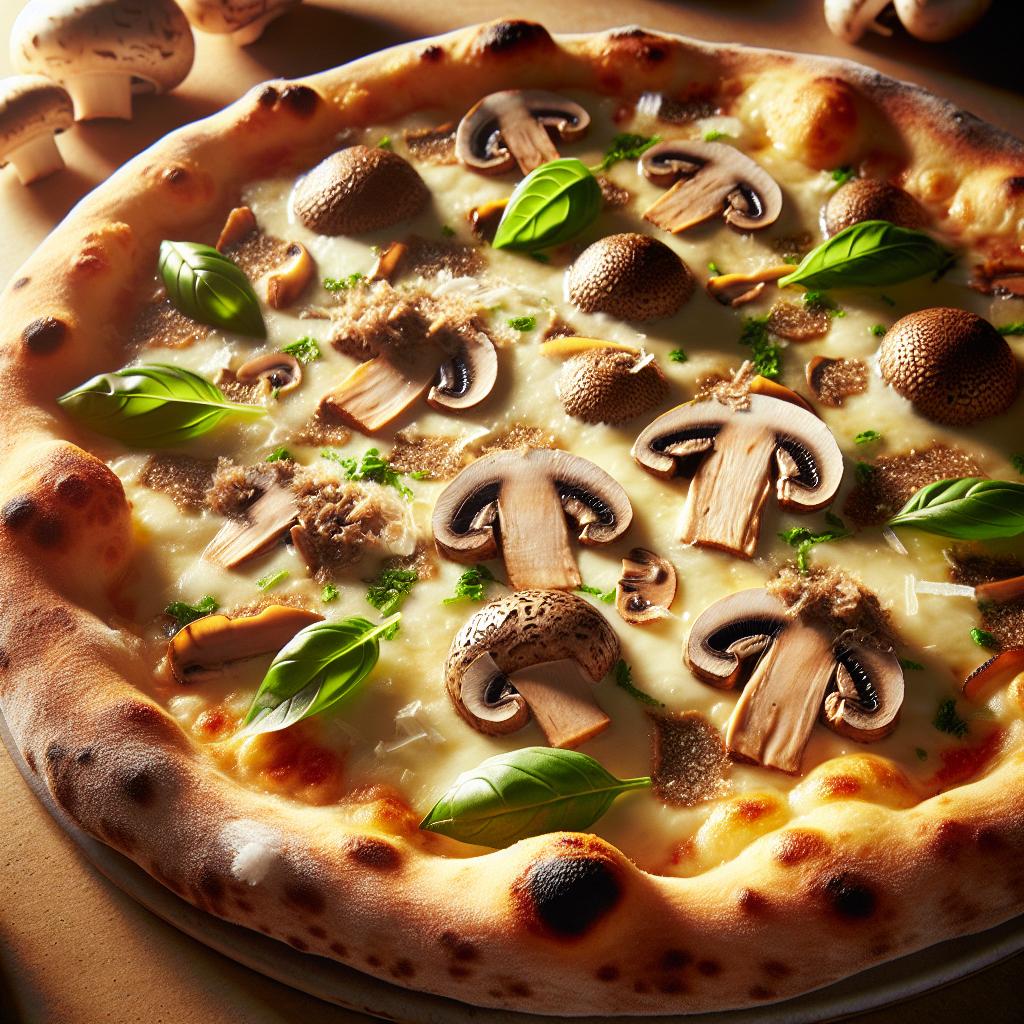 Pizza Bianca Con Funghi E Tartufo