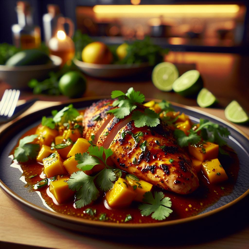 Pollo Con Salsa de Mango