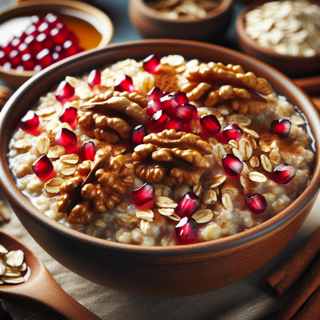 Pomegranate and Walnut Oatmeal