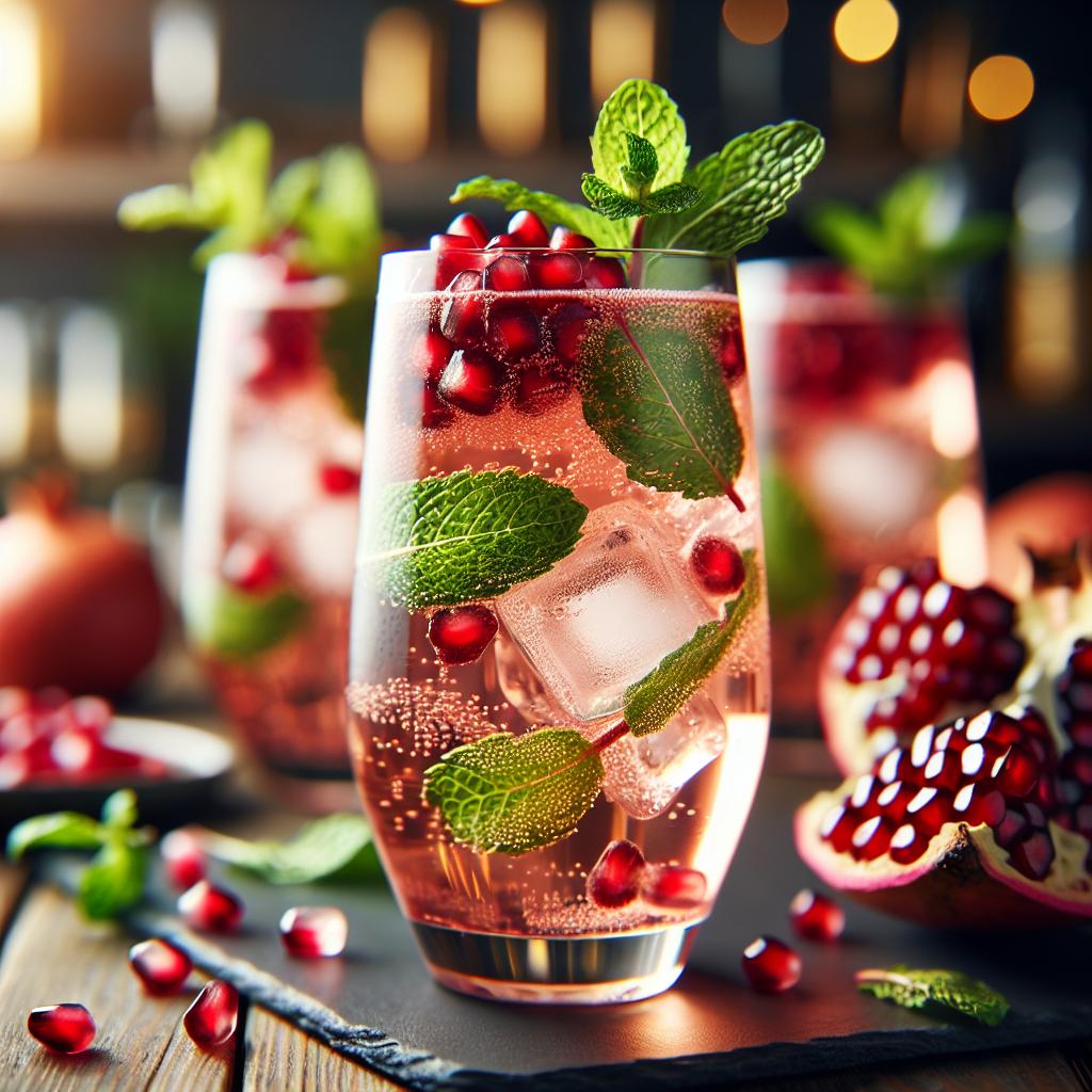 Pomegranate Champagne Spritzer