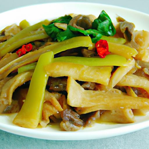 pork and bamboo shoots stir fry