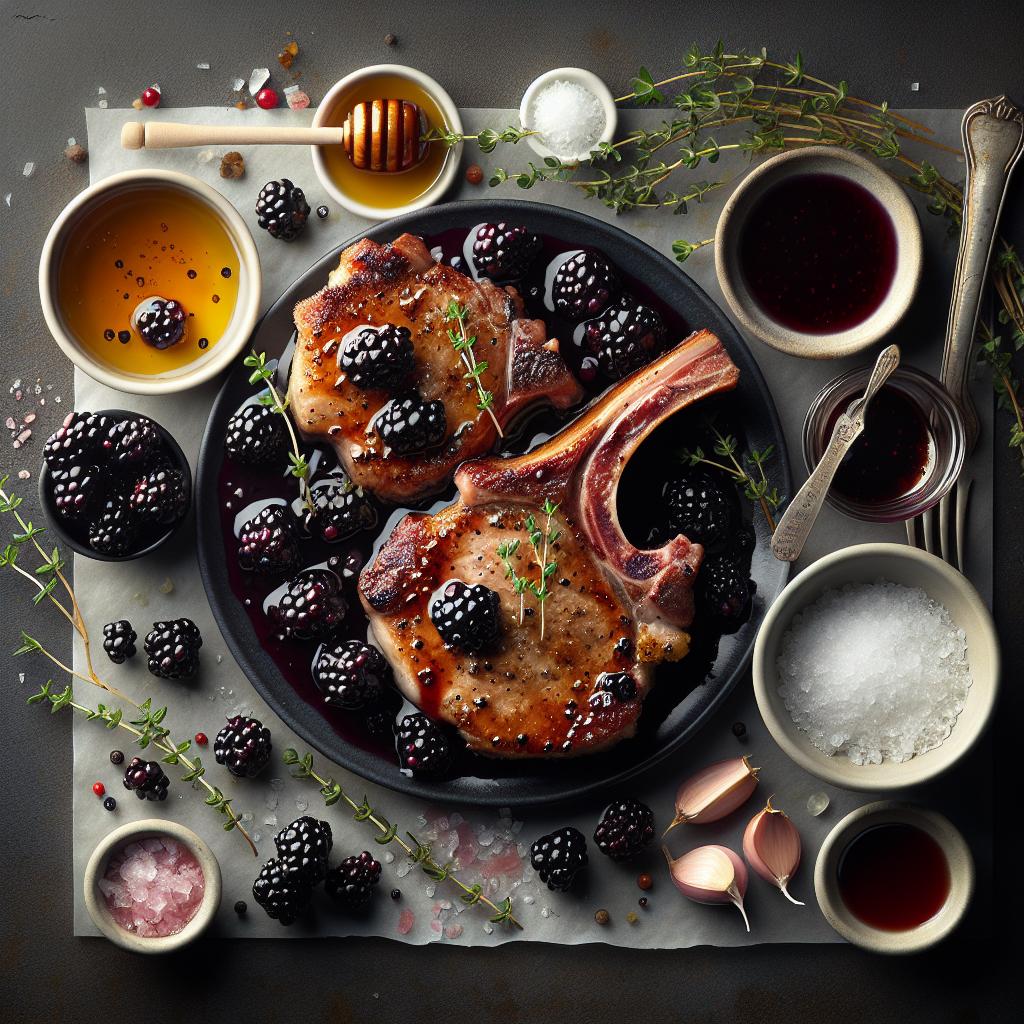 pork chops with blackberry sauce